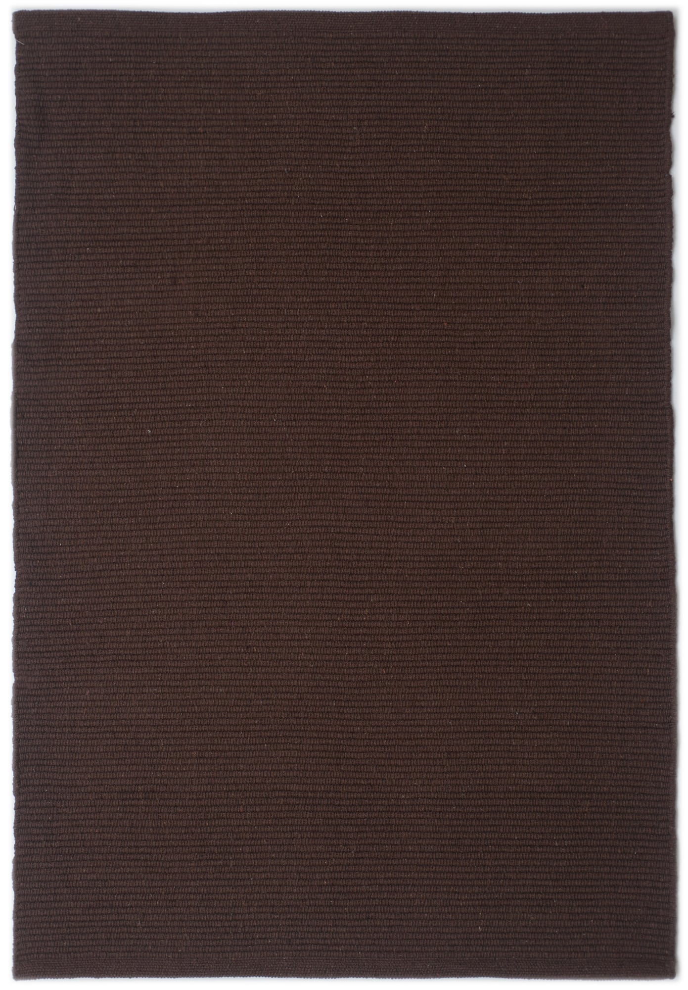 Dunkelbrauner Baumwollteppich | Weich & Robust