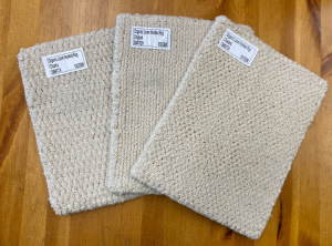 Organic Cotton Loom-Hooked swatches